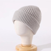 ሊበጅ የሚችል ትንፋሽ cashmere chunky beanie ከአርማ ጋር