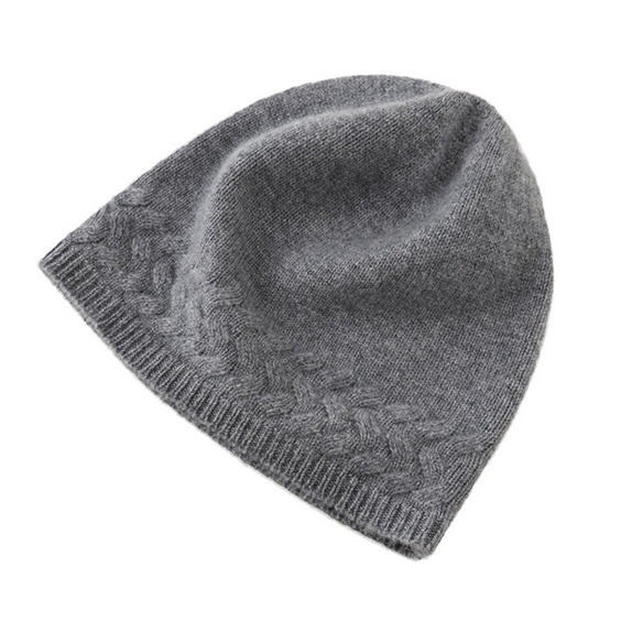 na mban clasaiceach cábla cniotáilte hata Beanie Cashmere don gheimhreadh