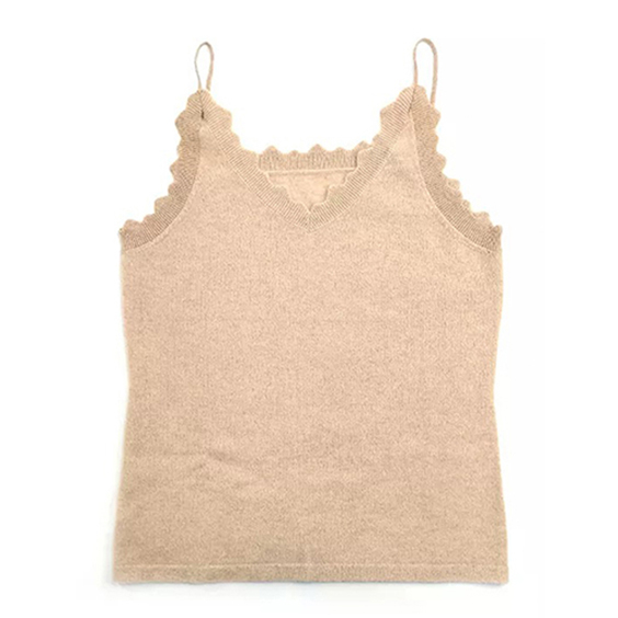 Dámské kašmírové camisole vesty béžové 