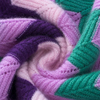 Maglione in cashmere a righe da donna - Maglione girocollo multicolore