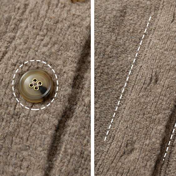Cardigan en cachemire &agrave; col en V pour femmes, coupe ample, personnalis&eacute;, pull tricot&eacute; en pur cachemire de mongolie int&eacute;rieure, OEM d'usine