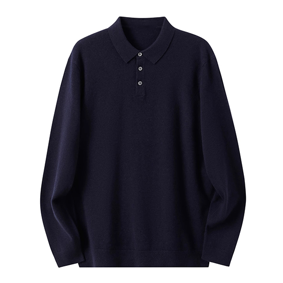Männer Polo Neck Kaschmirpullover