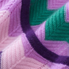 Maglione in cashmere a righe da donna - Maglione girocollo multicolore