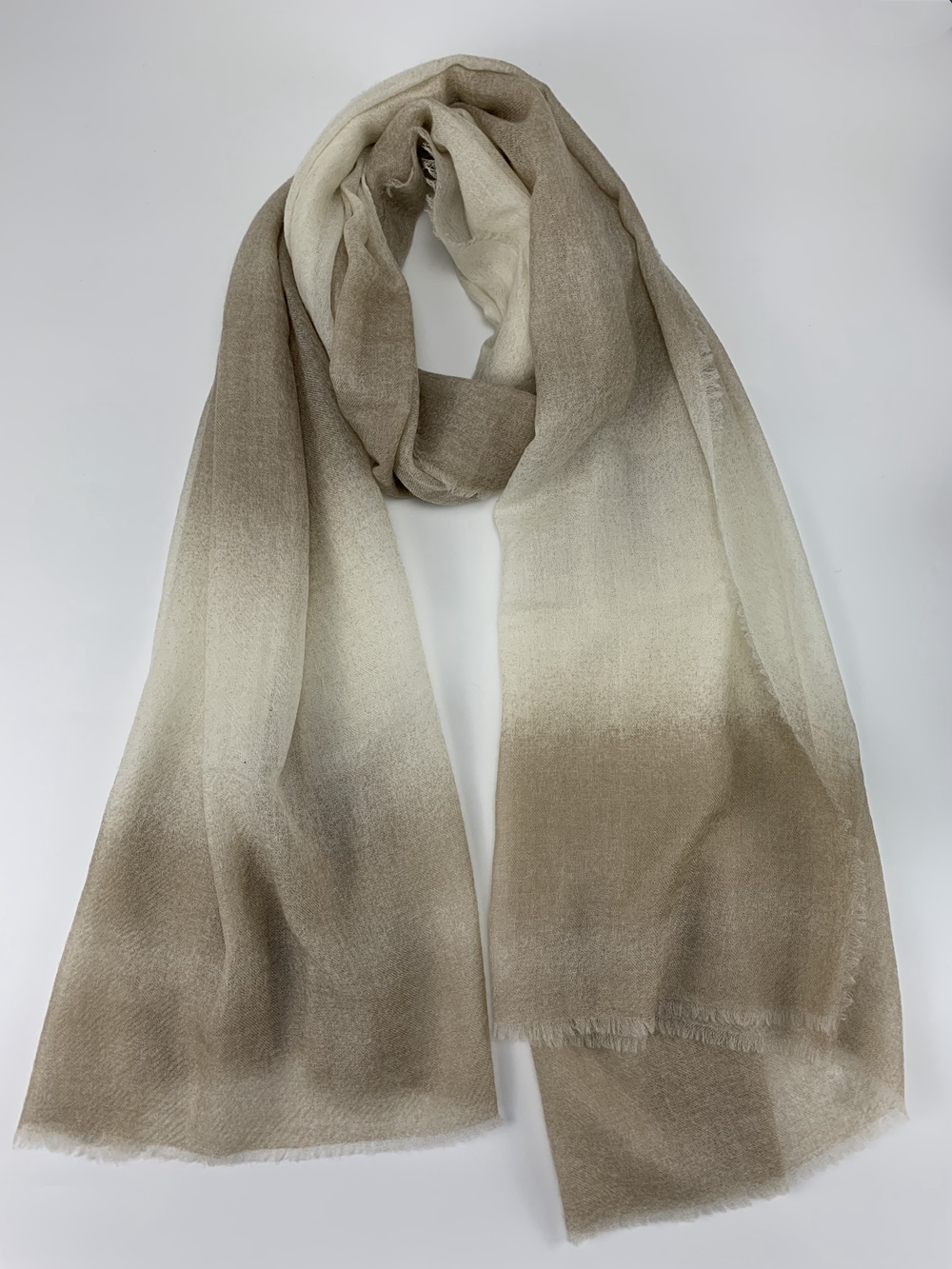 There Colors Dip Dye Cashmere Scarf 
