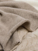  Cable kuunganishwa Cashmere crew shingo Poncho