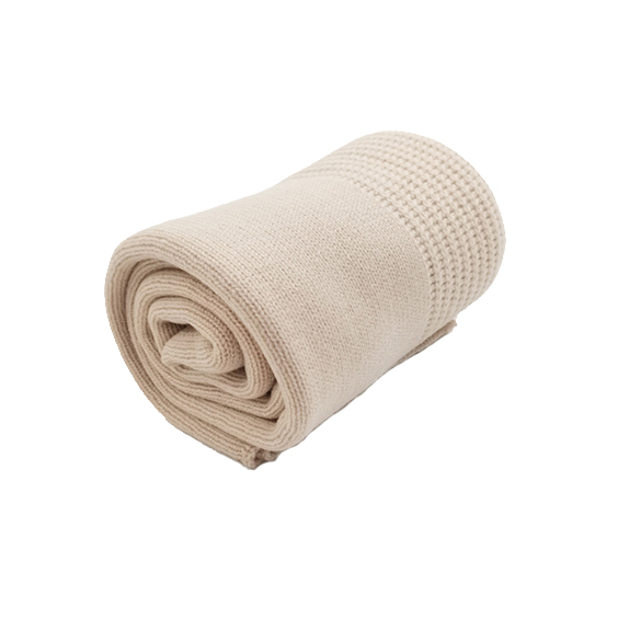 Rib cniotáilte leanbh blaincéid Cashmere do chompord