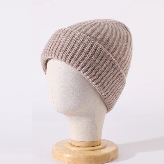 ሊበጅ የሚችል ትንፋሽ cashmere chunky beanie ከአርማ ጋር