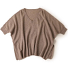ແມ່ຍິງ v ຄໍ cashmere ສັ້ນເສື້ອຍືດສັ້ນ