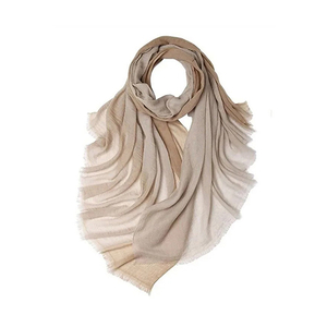 Spray print worsted cashmere sjaal