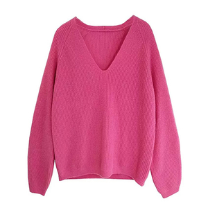 Phụ nữ v cổ áo len tay áo cashmere