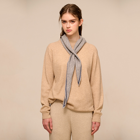 кашемировый шарф треугольной вязки