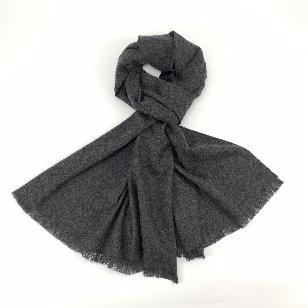 Cashmere Solid Color Shawls, Charcoal