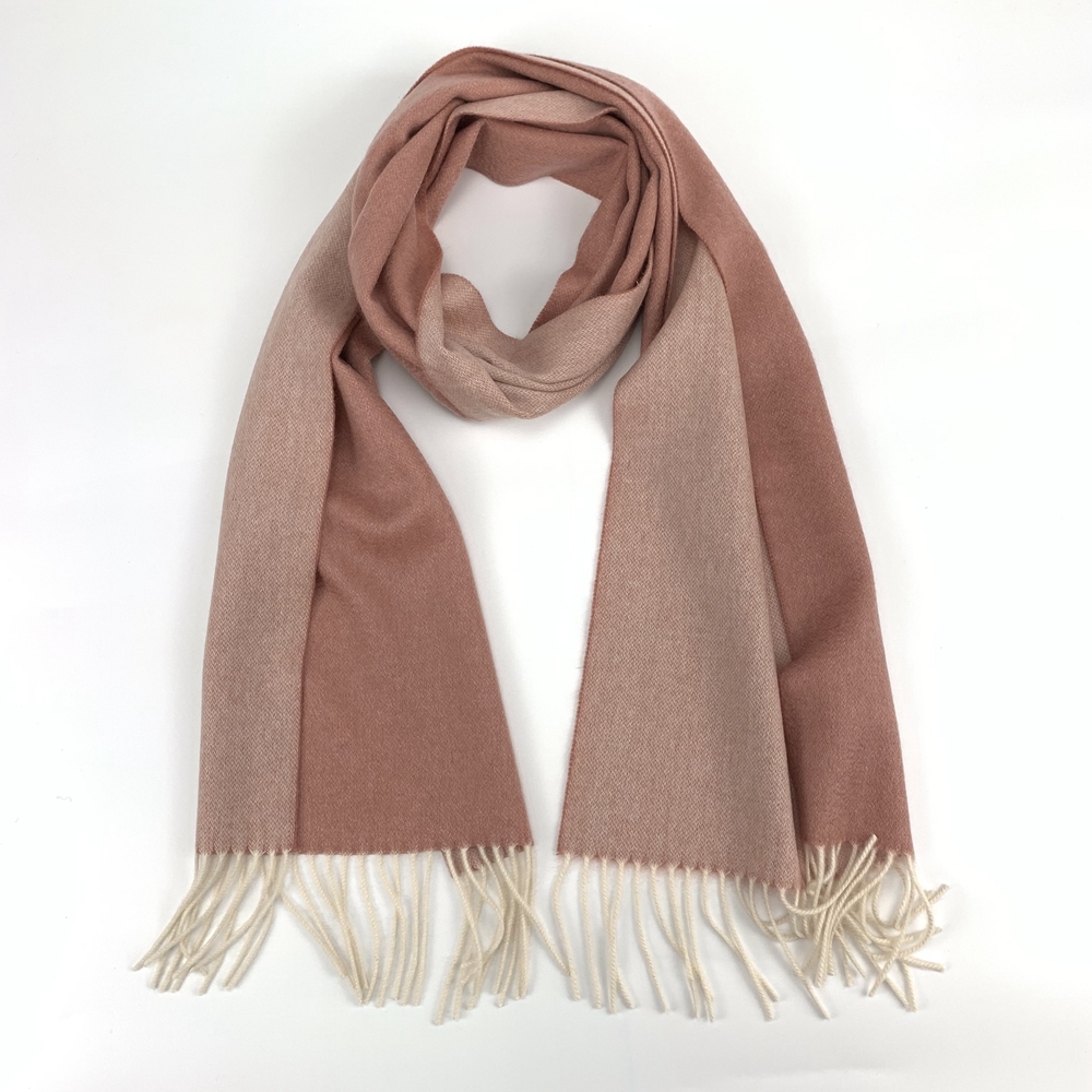 Cashmere Small Double Side Shawls, Pink&White