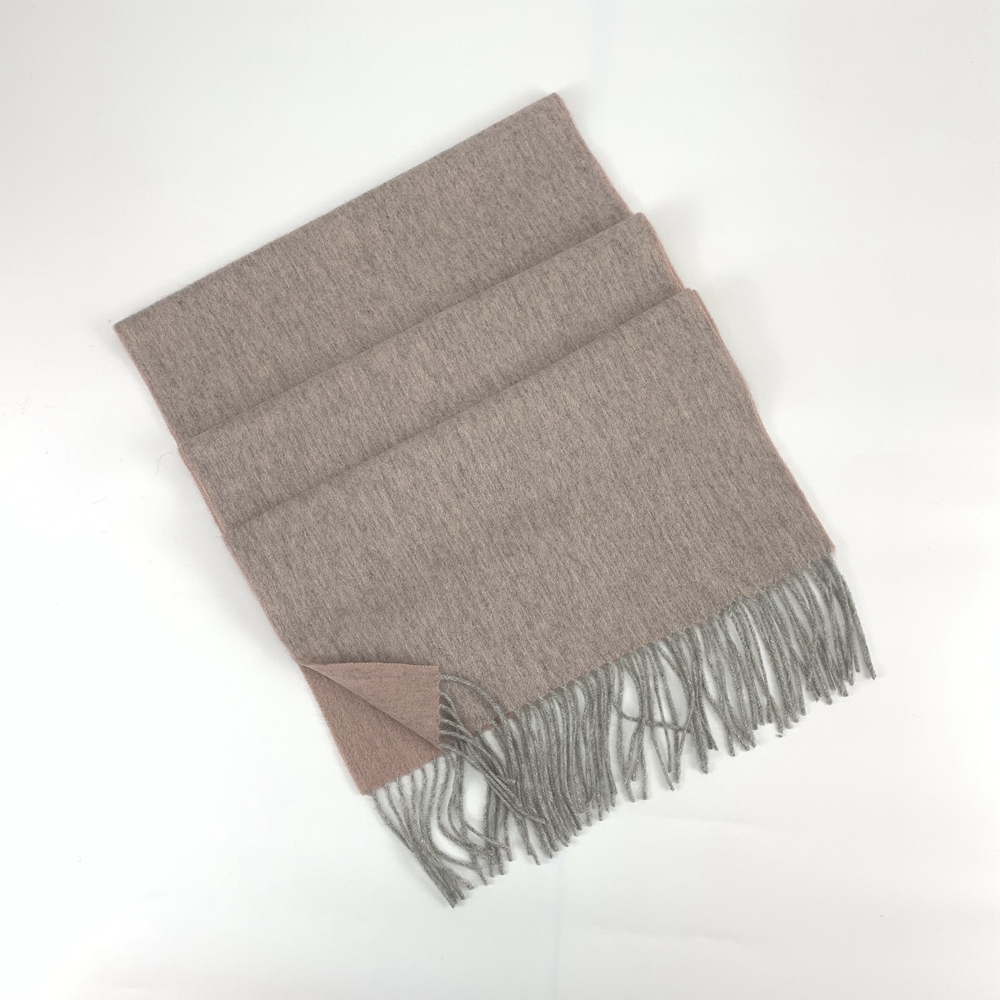 Cashmere Small Double Side Shawls, Grey&Pink